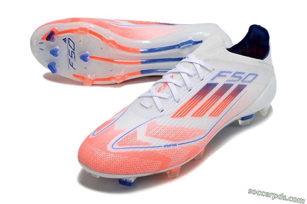 Adidas F50 Elite Low-Tops Football Boots - Pink/White/Blue 3