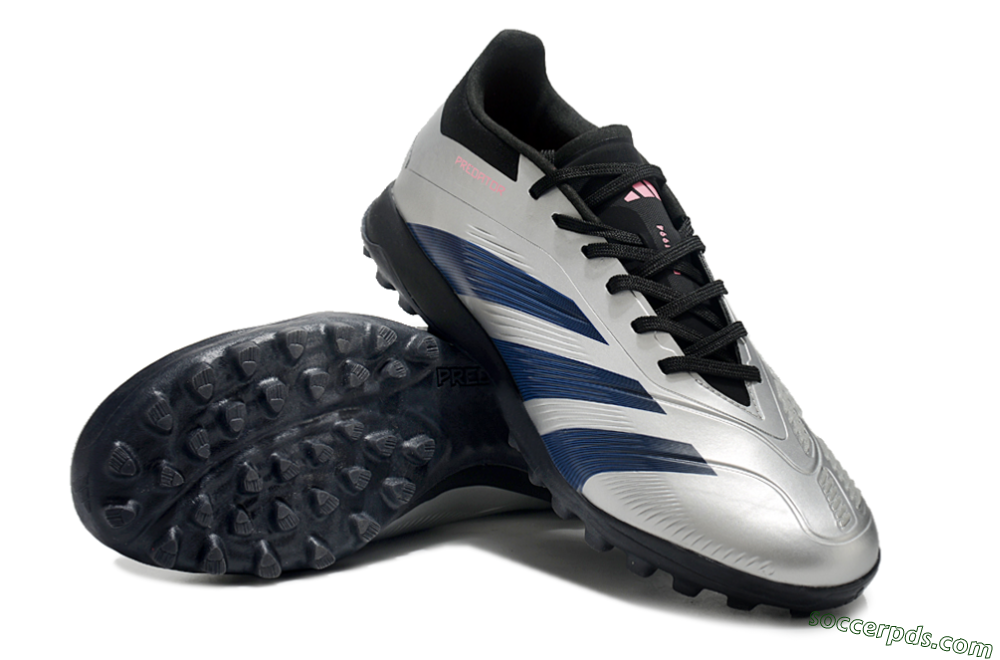 Adidas Predator 24 Elite TF Low-Tops Football Shoes - Silver/Blue/Pink 3