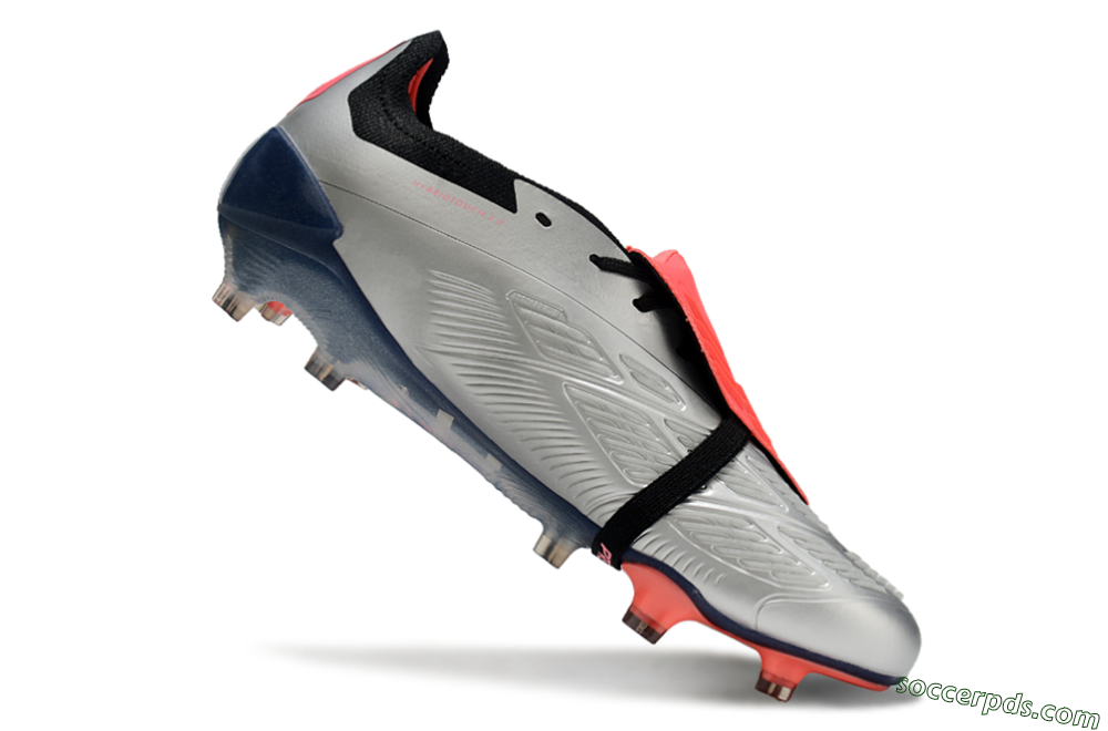 Adidas Predator Elite Foldover Tongue FG Low-Tops Football Boots - Silver/Blue/Red 4