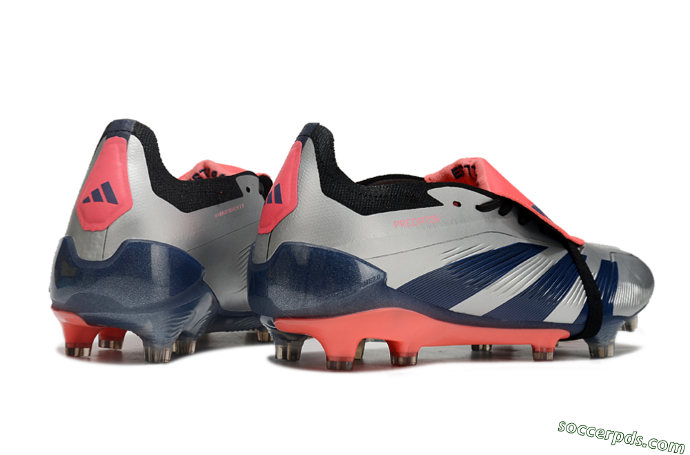 Adidas Predator Elite Foldover Tongue FG Low-Tops Football Boots - Silver/Blue/Red 6