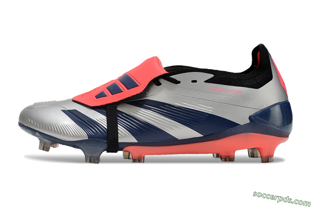 Adidas Predator Elite Foldover Tongue FG Low-Tops Football Boots - Silver/Blue/Red 2