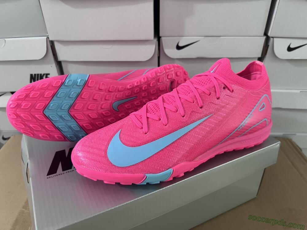Nike Air Zoom Mercurial Vapor 16 Elite TF Low-Tops Football Shoes - Pink/Red/Jade