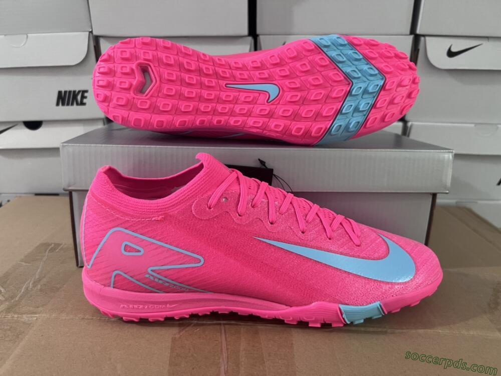 Nike Air Zoom Mercurial Vapor 16 Elite TF Low-Tops Football Shoes - Pink/Red/Jade