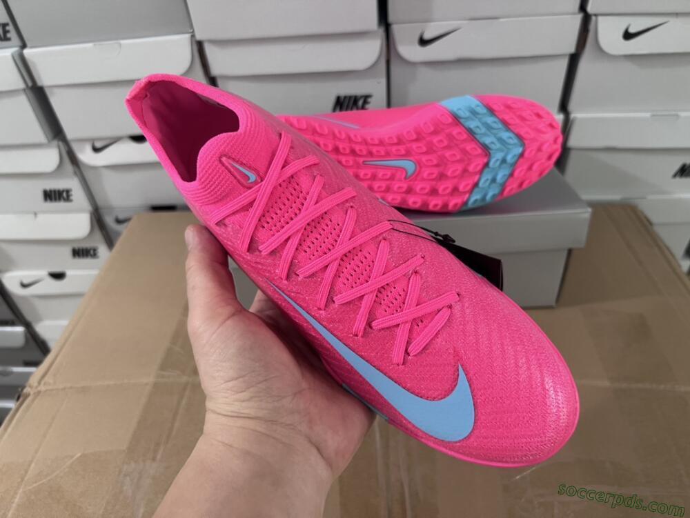 Nike Air Zoom Mercurial Vapor 16 Elite TF Low-Tops Football Shoes - Pink/Red/Jade