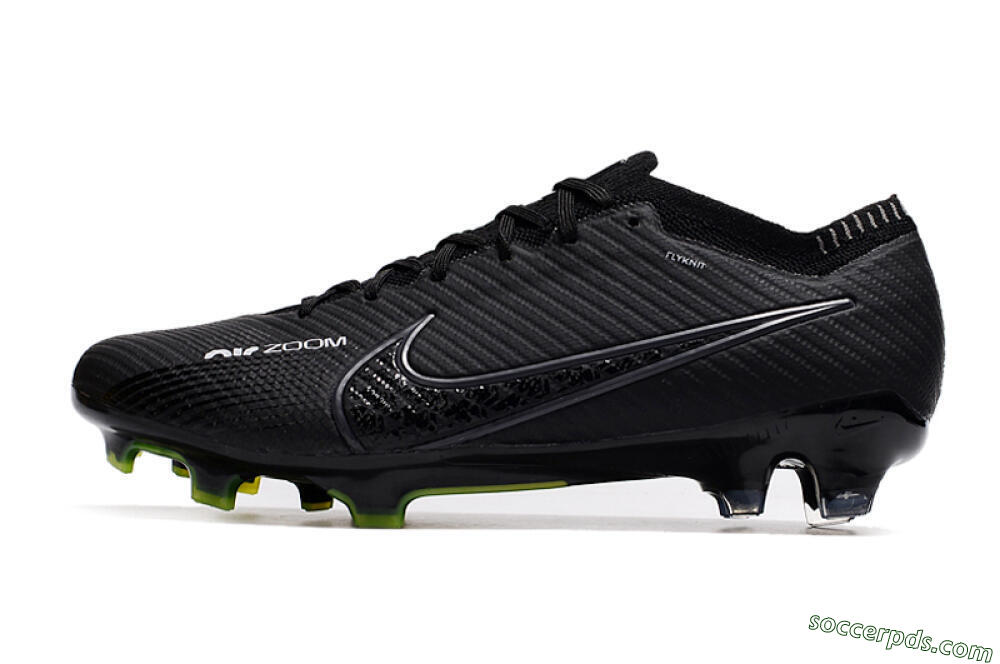 Nike Air Zoom Mercurial Vapor 15 Elite FG Low-Tops Football Boots - Black/White/Yellow 2