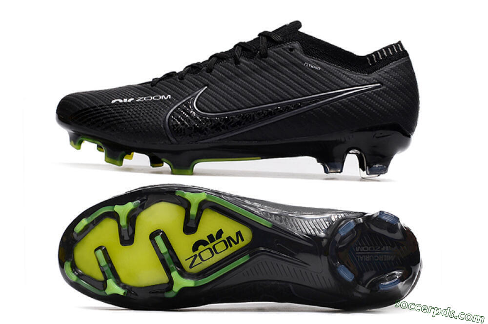 Nike Air Zoom Mercurial Vapor 15 Elite FG Low-Tops Football Boots - Black/White/Yellow 0