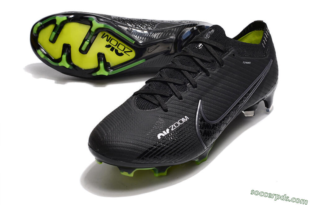 Nike Air Zoom Mercurial Vapor 15 Elite FG Low-Tops Football Boots - Black/White/Yellow 3