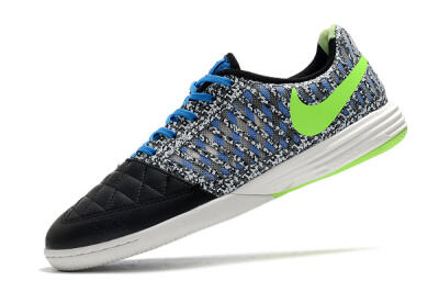 Nike Lunar Gato 2 IC Low-Tops Football Shoes - Black/Blue/Yellow