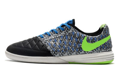 Nike Lunar Gato 2 IC Low-Tops Football Shoes - Black/Blue/Yellow