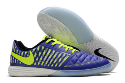 Nike Lunar Gato 2 IC Low-Tops Football Shoes - Blue/Yellow/White
