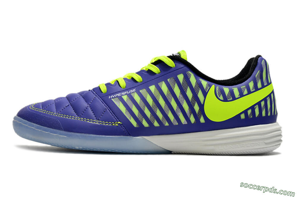 Nike Lunar Gato 2 IC Low-Tops Football Shoes - Blue/Yellow/White 2