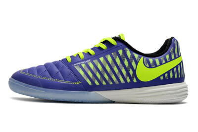 Nike Lunar Gato 2 IC Low-Tops Football Shoes - Blue/Yellow/White
