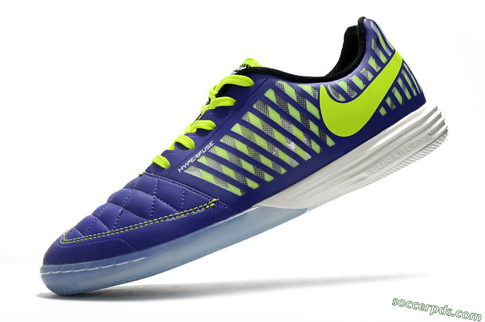 Nike Lunar Gato 2 IC Low-Tops Football Shoes - Blue/Yellow/White 5