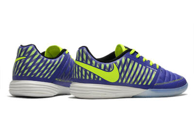 Nike Lunar Gato 2 IC Low-Tops Football Shoes - Blue/Yellow/White