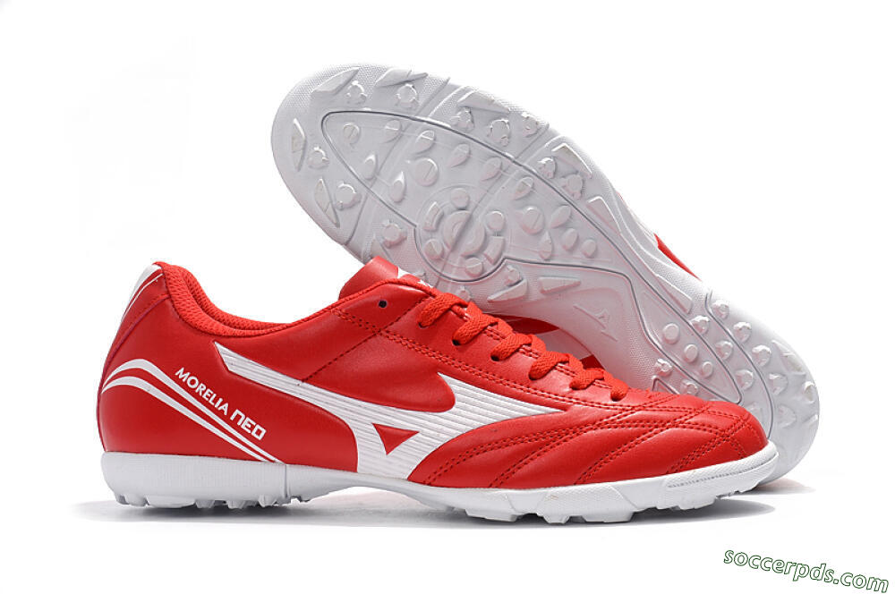 Mizuno Morelia Neo TF Low-Tops Football Shoes - Red/White 1