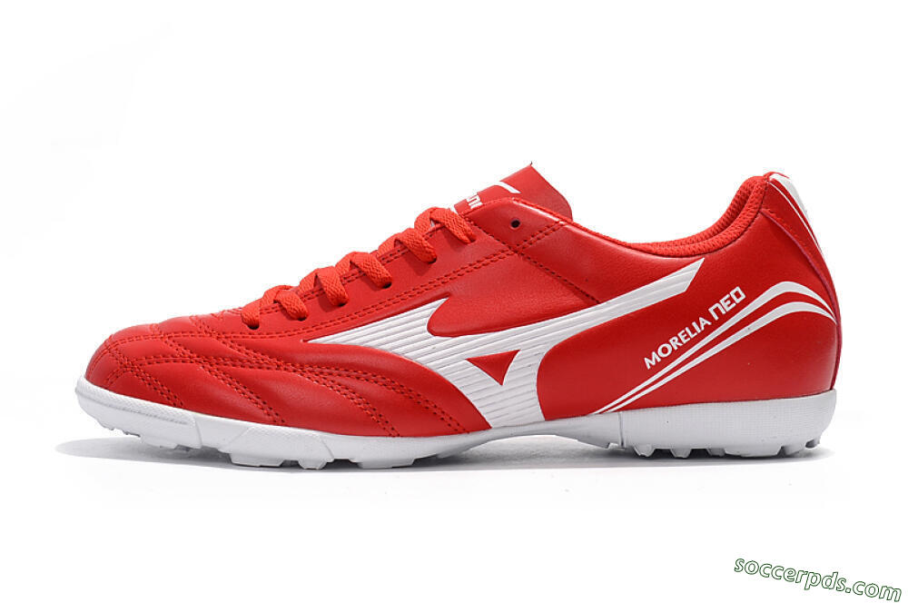 Mizuno Morelia Neo TF Low-Tops Football Shoes - Red/White 2
