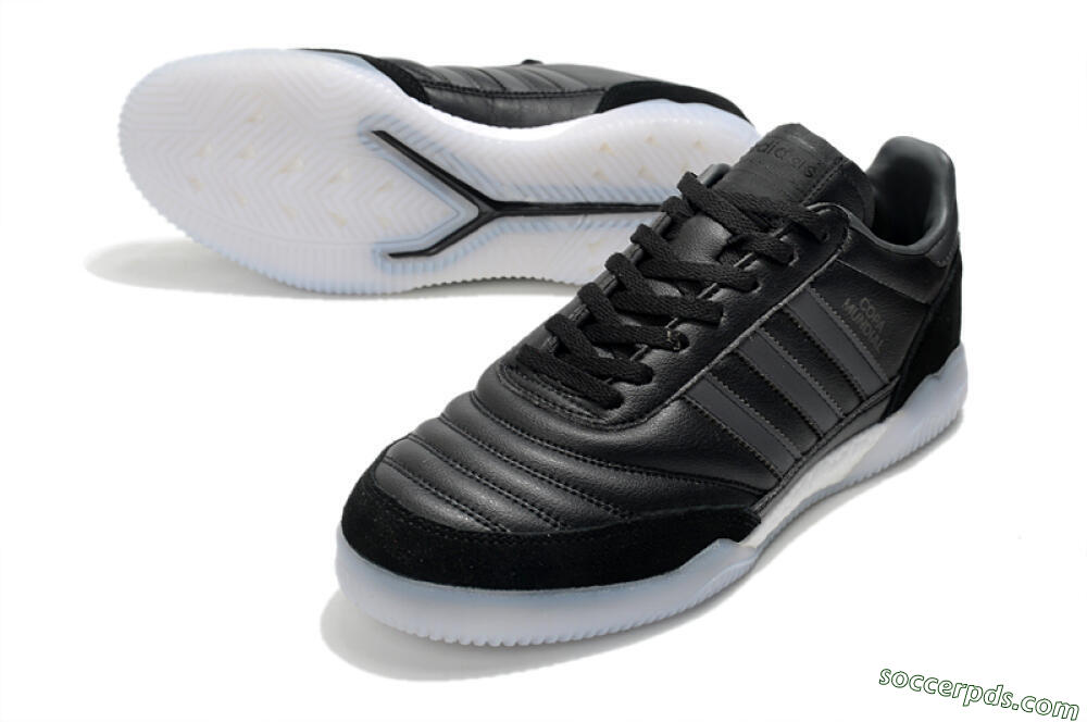 Adidas Copa Mundial IC Low-Tops Football Shoes - Black/White 3
