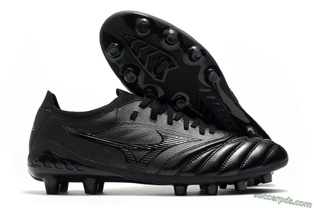 Mizuno Morelia Neo 3 FG Low-Tops Football Boots - Black/Black 1