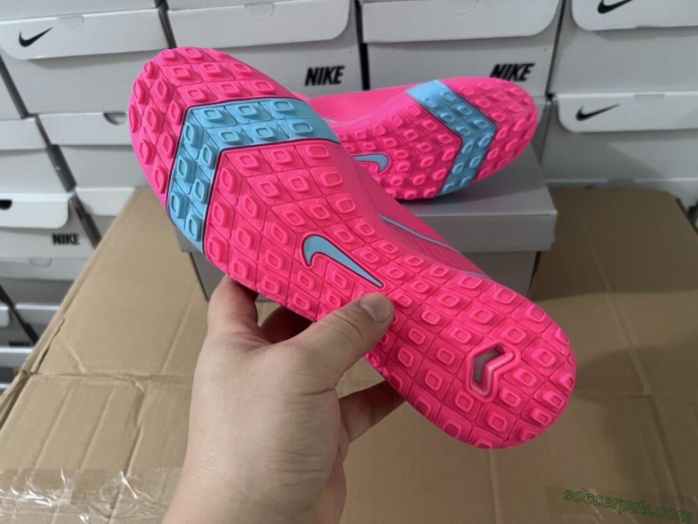Nike Air Zoom Mercurial Superfly 10 Elite TF High-Tops Football Shoes - Pink/Red/Jade