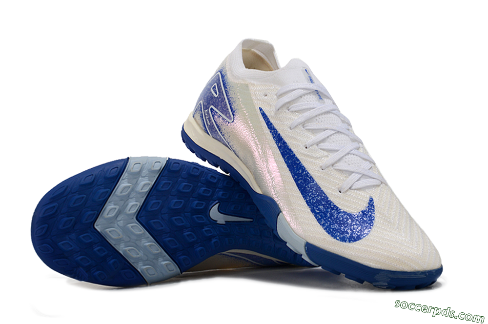 Nike Air Zoom Mercurial Vapor 16 Elite TF Low-Tops Football Shoes - White/Blue 0