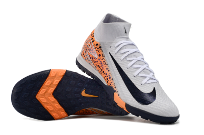 Nike Mercurial Superfly 10 Elite TF High-Tops Football Shoes - White/Black/Orange