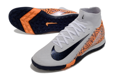Nike Mercurial Superfly 10 Elite TF High-Tops Football Shoes - White/Black/Orange