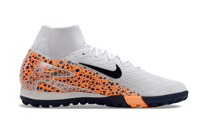 Nike Mercurial Superfly 10 Elite TF High-Tops Football Shoes - White/Black/Orange