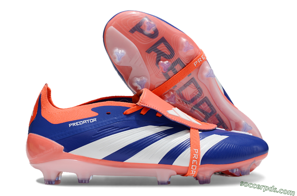 Adidas Predator Elite Foldover Tongue FG Low-Tops Football Boots - Blue/White/Orange 1