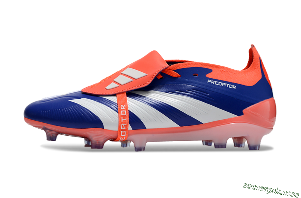 Adidas Predator Elite Foldover Tongue FG Low-Tops Football Boots - Blue/White/Orange 2