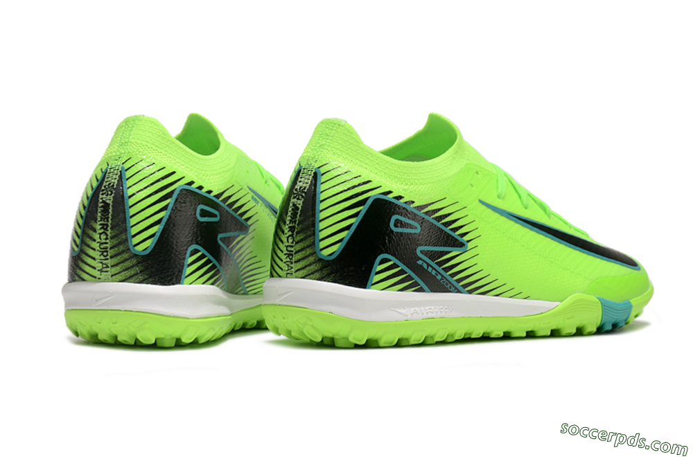 Nike Air Zoom Mercurial Vapor 16 Elite TF Low-Tops Football Shoes - Green/Black/Blue 6