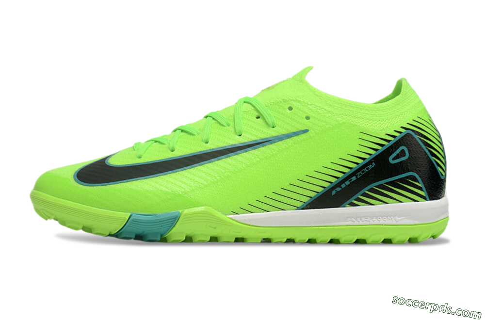 Nike Air Zoom Mercurial Vapor 16 Elite TF Low-Tops Football Shoes - Green/Black/Blue 2