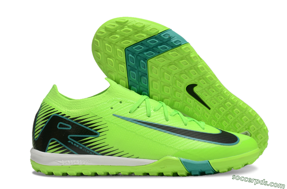 Nike Air Zoom Mercurial Vapor 16 Elite TF Low-Tops Football Shoes - Green/Black/Blue 1