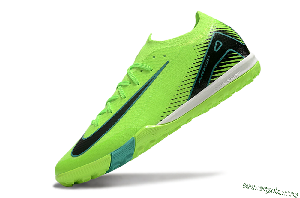 Nike Air Zoom Mercurial Vapor 16 Elite TF Low-Tops Football Shoes - Green/Black/Blue 5