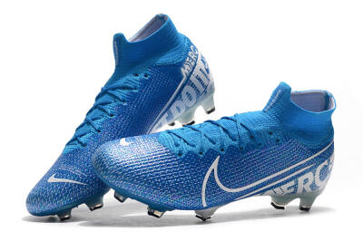 Nike Mercurial Superfly 7 Elite FG High-Tops Football Boots - Blue/White