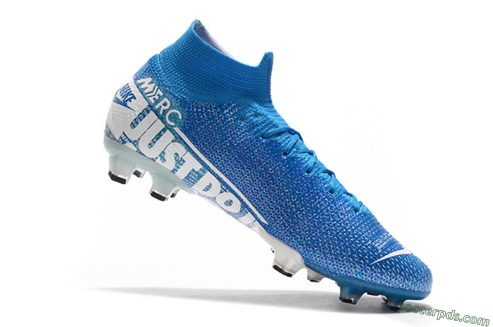 Nike Mercurial Superfly 7 Elite FG High-Tops Football Boots - Blue/White 7