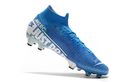 Nike Mercurial Superfly 7 Elite FG High-Tops Football Boots - Blue/White