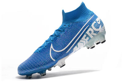 Nike Mercurial Superfly 7 Elite FG High-Tops Football Boots - Blue/White