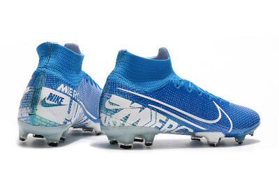 Nike Mercurial Superfly 7 Elite FG High-Tops Football Boots - Blue/White