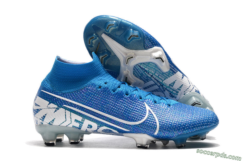Nike Mercurial Superfly 7 Elite FG High-Tops Football Boots - Blue/White 1
