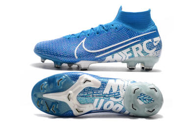 Nike Mercurial Superfly 7 Elite FG High-Tops Football Boots - Blue/White