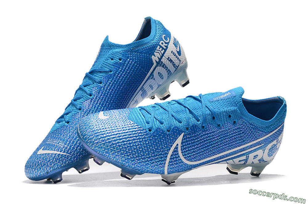Nike Mercurial Vapor 13 Elite FG Low-Tops Football Boots - Blue/White 6