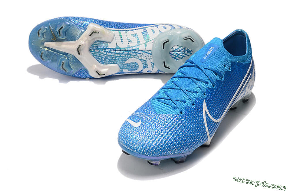 Nike Mercurial Vapor 13 Elite FG Low-Tops Football Boots - Blue/White 3