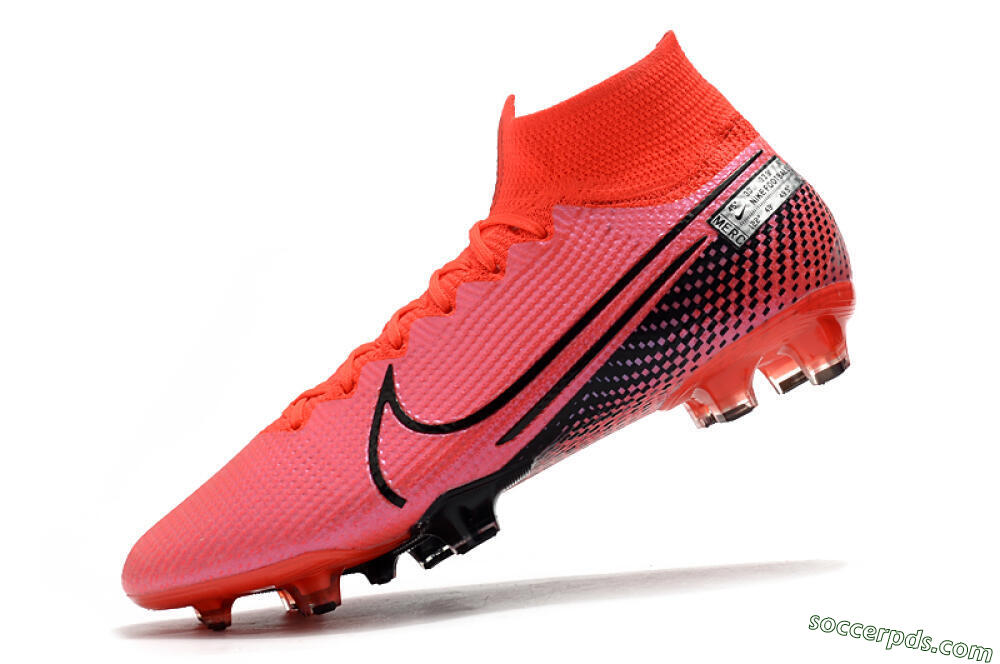 Nike Mercurial Superfly 7 Elite FG High-Tops Football Boots - Red/Black 8