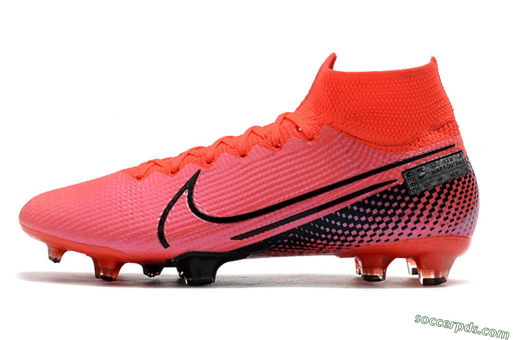 Nike Mercurial Superfly 7 Elite FG High-Tops Football Boots - Red/Black 2