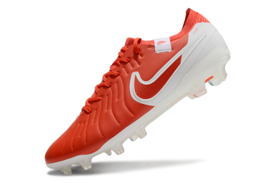 Nike Tiempo Legend 10 Elite FG Low-Tops Football Boots - Red/White
