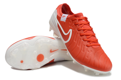 Nike Tiempo Legend 10 Elite FG Low-Tops Football Boots - Red/White