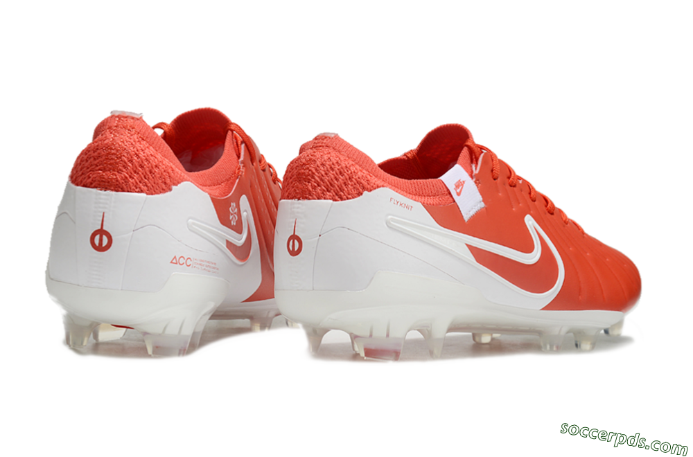 Nike Tiempo Legend 10 Elite FG Low-Tops Football Boots - Red/White 6