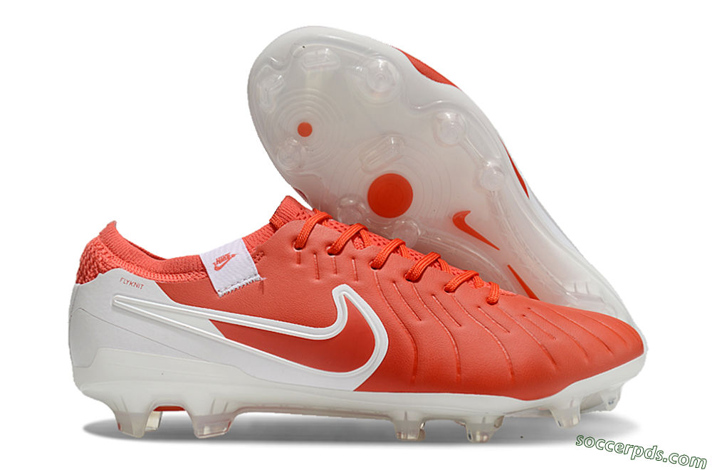 Nike Tiempo Legend 10 Elite FG Low-Tops Football Boots - Red/White 1