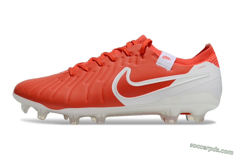 Nike Tiempo Legend 10 Elite FG Low-Tops Football Boots - Red/White 2