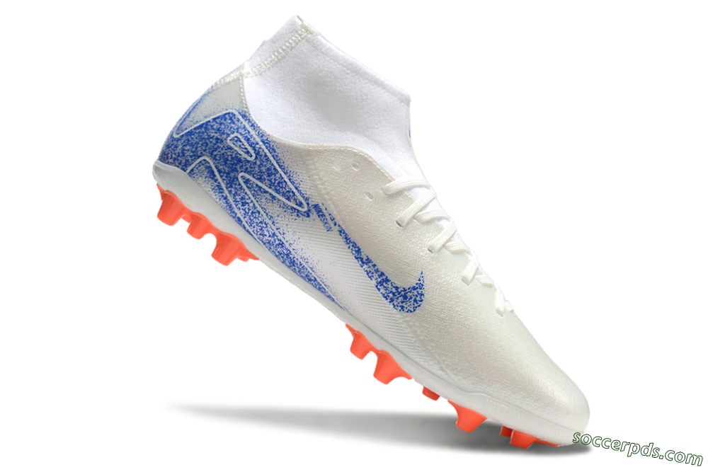 Nike Mercurial Superfly 10 Academy FG High-Tops Football Boots - White/Blue/Orange 4